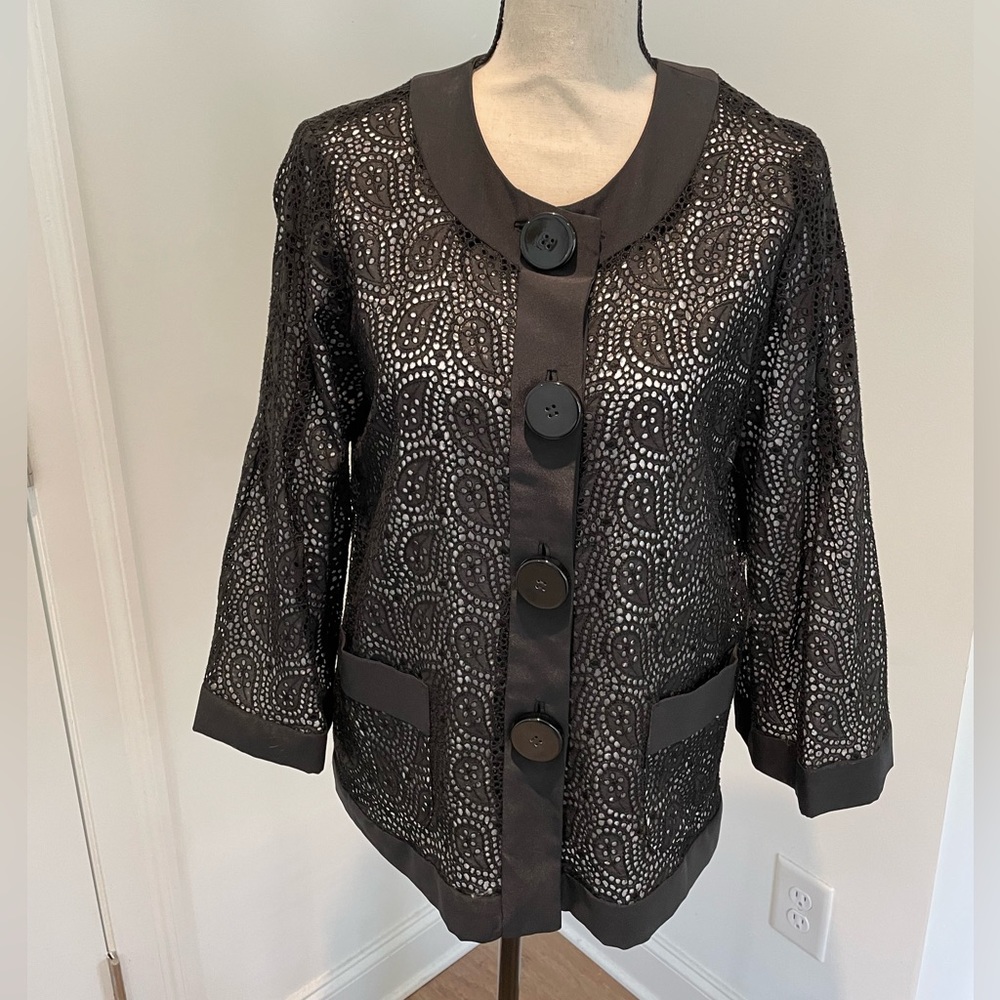 Penta black lace detail blazar / jacket